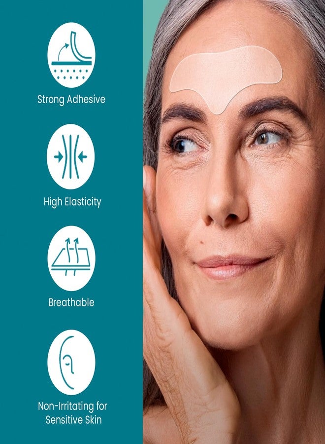 NURIVE Advanced Wrinkle Patches 60ct Smile Line, Frown Line Wrinkle Patches for Facial Korean Skin Care Face Wrinkle Tape Invisible Overnight with Retinol & Collagen (Large (Forehead)) - Image 3